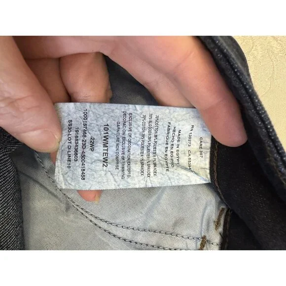 Lee Plus 22W Petite Mid Rise Reg Fit Straight Dark Blue Jeans Stretch New W Tag - Picture 6 of 10